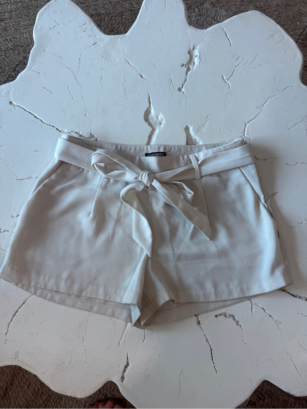 Express Tie-Belt Dress Shorts